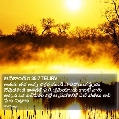 ఆదికాండం 35:7 TELIRV Bible Verse Image