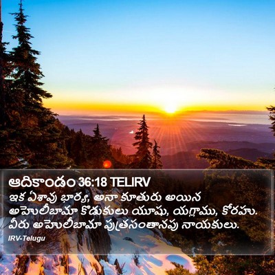 ఆదికాండం 36:18 TELIRV Bible Verse Image