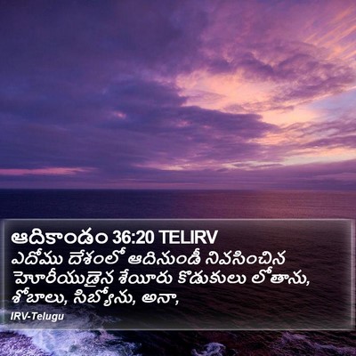 ఆదికాండం 36:20 TELIRV Bible Verse Image