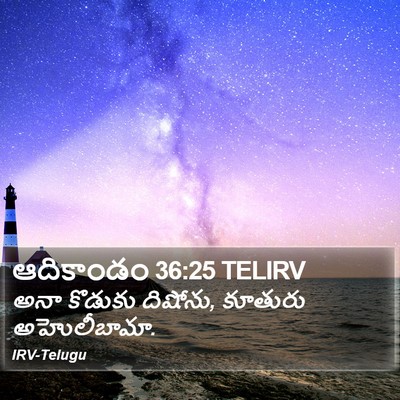 ఆదికాండం 36:25 TELIRV Bible Verse Image