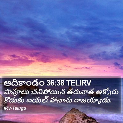 ఆదికాండం 36:38 TELIRV Bible Verse Image