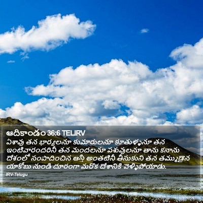 ఆదికాండం 36:6 TELIRV Bible Verse Image