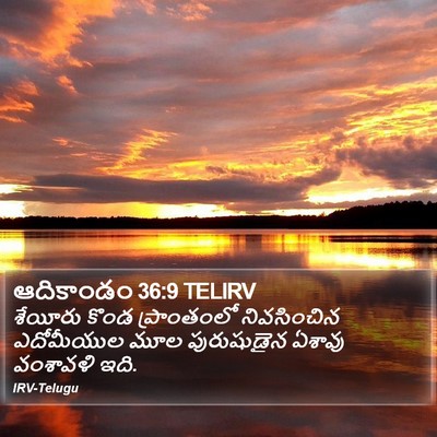 ఆదికాండం 36:9 TELIRV Bible Verse Image