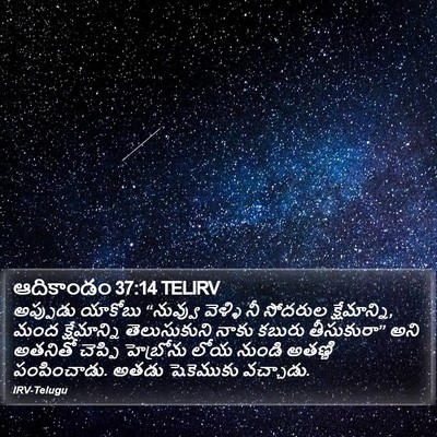 ఆదికాండం 37:14 TELIRV Bible Verse Image