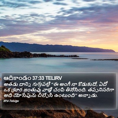 ఆదికాండం 37:33 TELIRV Bible Verse Image