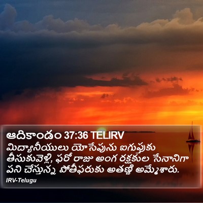 ఆదికాండం 37:36 TELIRV Bible Verse Image