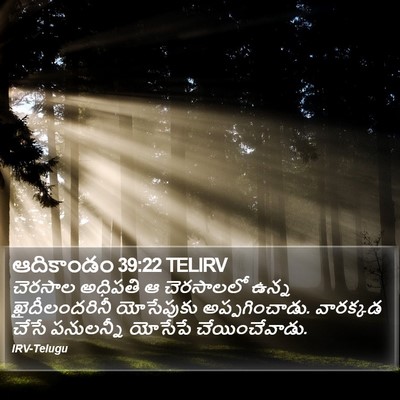 ఆదికాండం 39:22 TELIRV Bible Verse Image