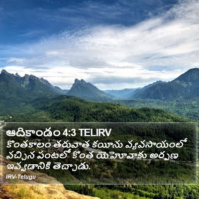 ఆదికాండం 4:3 TELIRV Bible Verse Image