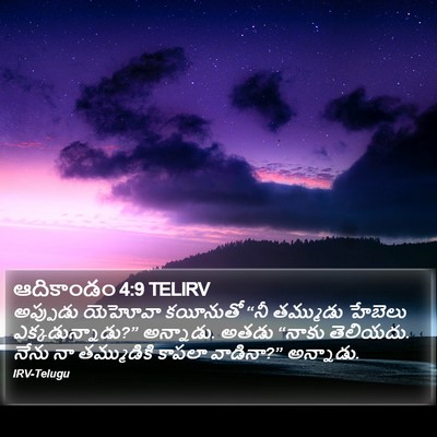 ఆదికాండం 4:9 TELIRV Bible Verse Image