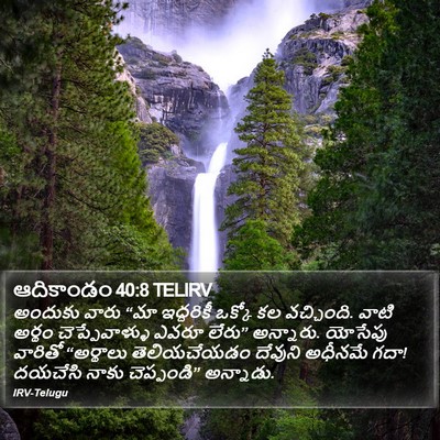 ఆదికాండం 40:8 TELIRV Bible Verse Image
