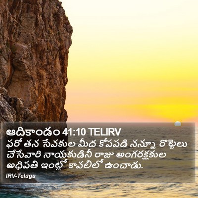 ఆదికాండం 41:10 TELIRV Bible Verse Image