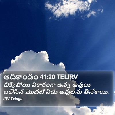 ఆదికాండం 41:20 TELIRV Bible Verse Image