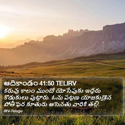 ఆదికాండం 41:50 TELIRV Bible Verse Image