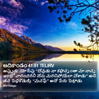 ఆదికాండం 41:51 TELIRV Bible Verse Image