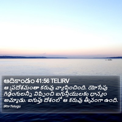 ఆదికాండం 41:56 TELIRV Bible Verse Image