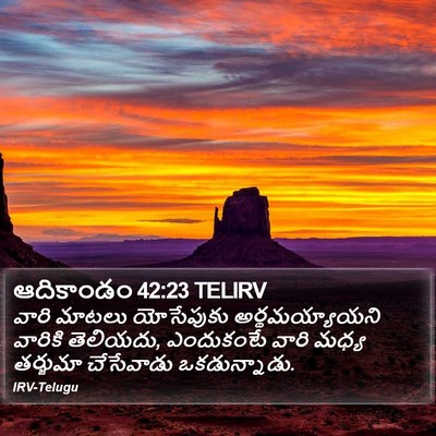ఆదికాండం 42:23 TELIRV Bible Verse Image