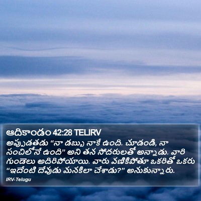 ఆదికాండం 42:28 TELIRV Bible Verse Image