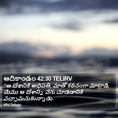 ఆదికాండం 42:30 TELIRV Bible Verse Image