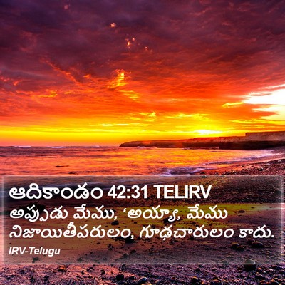 ఆదికాండం 42:31 TELIRV Bible Verse Image