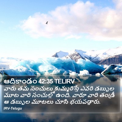 ఆదికాండం 42:35 TELIRV Bible Verse Image