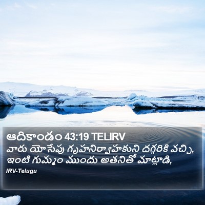 ఆదికాండం 43:19 TELIRV Bible Verse Image