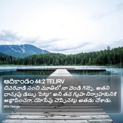 ఆదికాండం 44:2 TELIRV Bible Verse Image