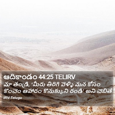 ఆదికాండం 44:25 TELIRV Bible Verse Image
