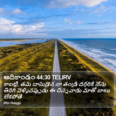 ఆదికాండం 44:30 TELIRV Bible Verse Image