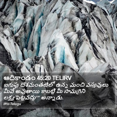 ఆదికాండం 45:20 TELIRV Bible Verse Image