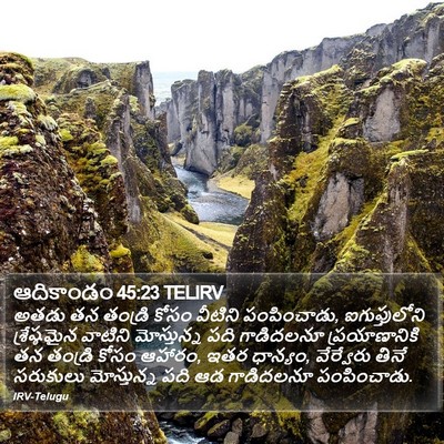 ఆదికాండం 45:23 TELIRV Bible Verse Image