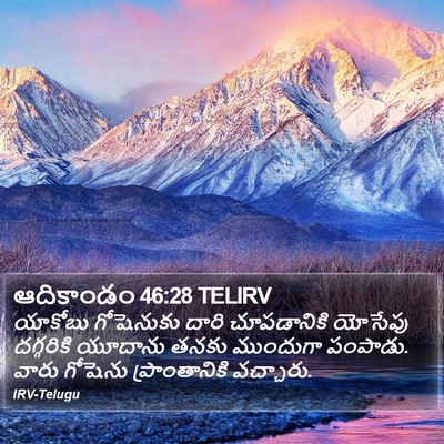 ఆదికాండం 46:28 TELIRV Bible Verse Image