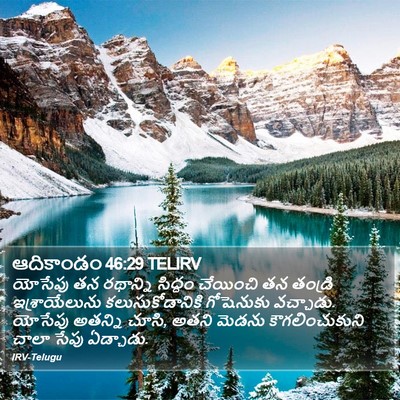 ఆదికాండం 46:29 TELIRV Bible Verse Image