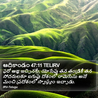ఆదికాండం 47:11 TELIRV Bible Verse Image