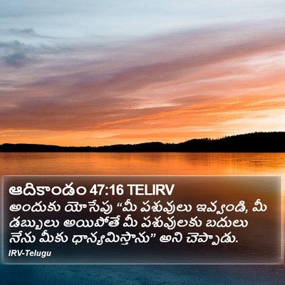 ఆదికాండం 47:16 TELIRV Bible Verse Image