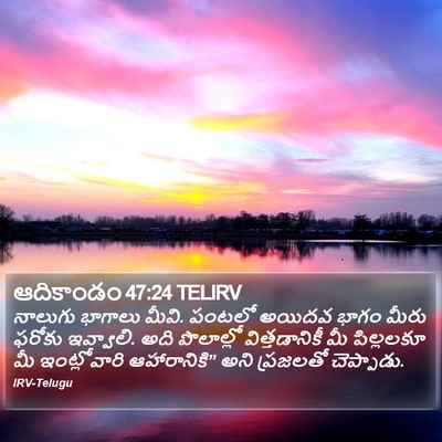 ఆదికాండం 47:24 TELIRV Bible Verse Image