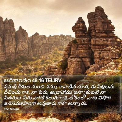 ఆదికాండం 48:16 TELIRV Bible Verse Image