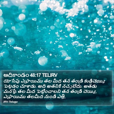 ఆదికాండం 48:17 TELIRV Bible Verse Image