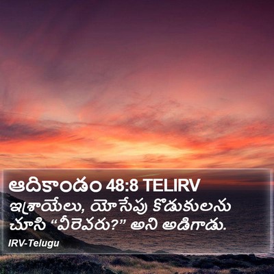 ఆదికాండం 48:8 TELIRV Bible Verse Image