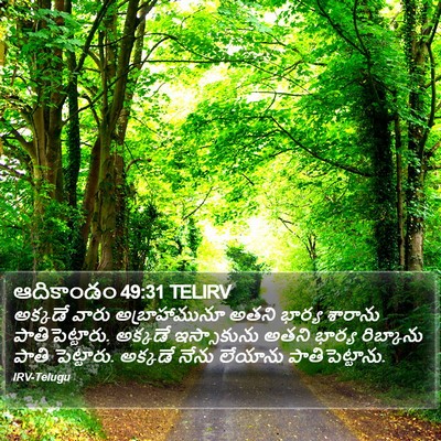 ఆదికాండం 49:31 TELIRV Bible Verse Image