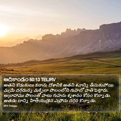 ఆదికాండం 50:13 TELIRV Bible Verse Image