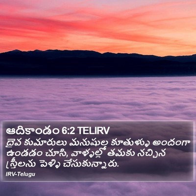 ఆదికాండం 6:2 TELIRV Bible Verse Image