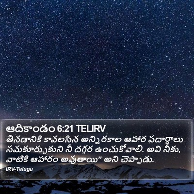 ఆదికాండం 6:21 TELIRV Bible Verse Image