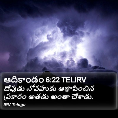 ఆదికాండం 6:22 TELIRV Bible Verse Image