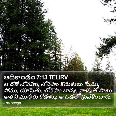 ఆదికాండం 7:13 TELIRV Bible Verse Image