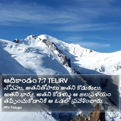 ఆదికాండం 7:7 TELIRV Bible Verse Image