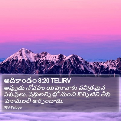 ఆదికాండం 8:20 TELIRV Bible Verse Image