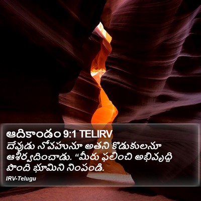 ఆదికాండం 9:1 TELIRV Bible Verse Image