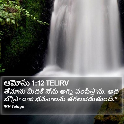 ఆమోసు 1:12 TELIRV Bible Verse Image