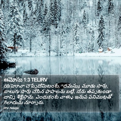 ఆమోసు 1:3 TELIRV Bible Verse Image