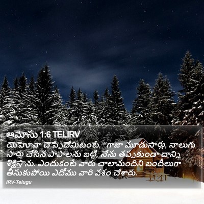 ఆమోసు 1:6 TELIRV Bible Verse Image